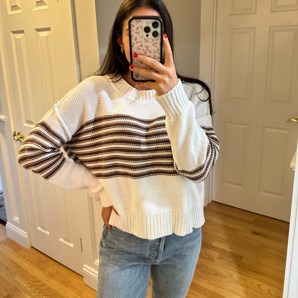 Brown Stripped Sweater